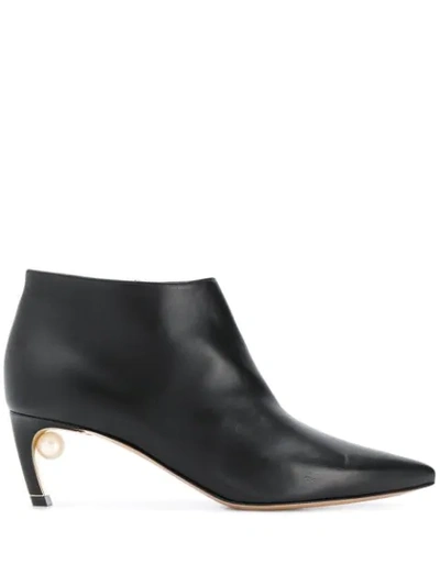 Nicholas Kirkwood Mira Pearl Ankle Boots In Black