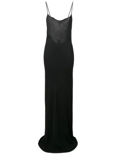 Ann Demeulemeester Long Slip Dress In Black
