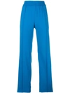 Msgm High-rise Trousers In Blue