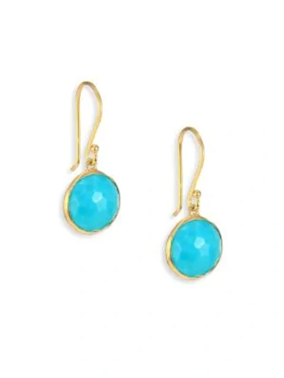 Ippolita Women's Lollipop Small 18k Yellow Gold & Turquoise Drop Earrings In Turquoise/gold