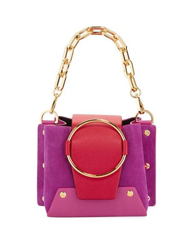 Yuzefi Limited Mini Delila Colorblock Crossbody Bag In Purple