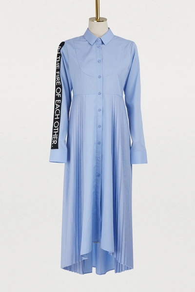 Each X Other Long Cotton Dress In Sky Blue