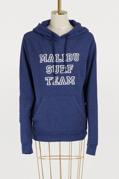 Private Party Cotton Malibu Surf Team Sweater In Denim Blue/white
