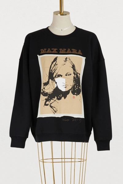 Max Mara Pallida Sweatshirt In Black