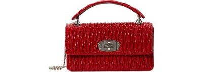 Miu Miu Cleo Handbag In Red