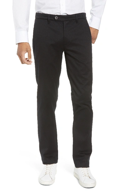 Ted Baker Marliet Pashion Slim Fit Dinner Trousers In Black