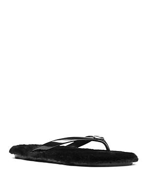 michael kors jet set jelly flip flops black