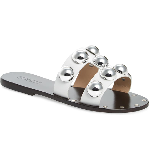 schutz studded sandals