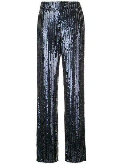 Alice And Olivia Alice + Olivia Racquel Sequined Wide-leg Pants - 100% Exclusive In Black