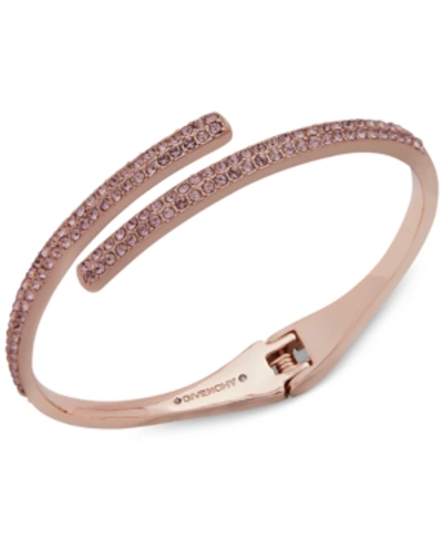 Givenchy Pave Bypass Bangle Bracelet In Rose Gold