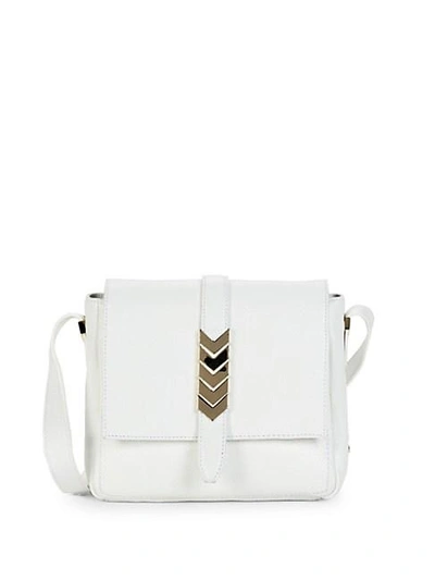 Versace Leather Shoulder Bag In White