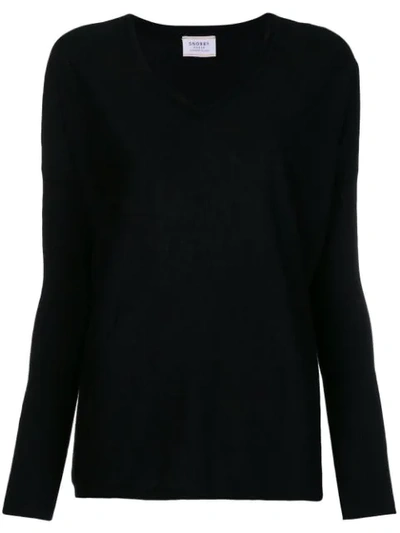 Snobby Sheep V-neck Sweater In Black