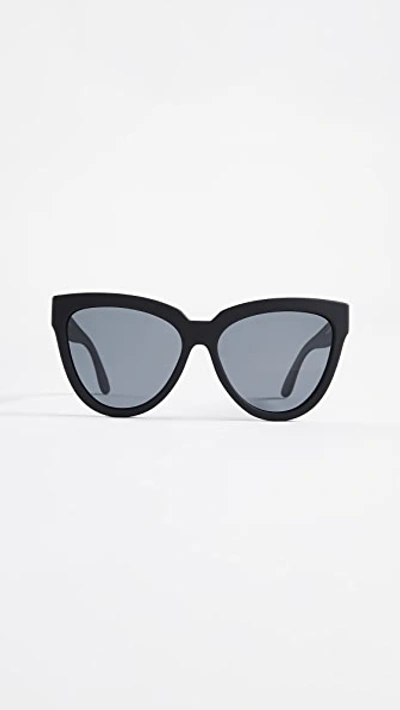 Le Specs Liar Lair Round-frame Sunglasses In Black