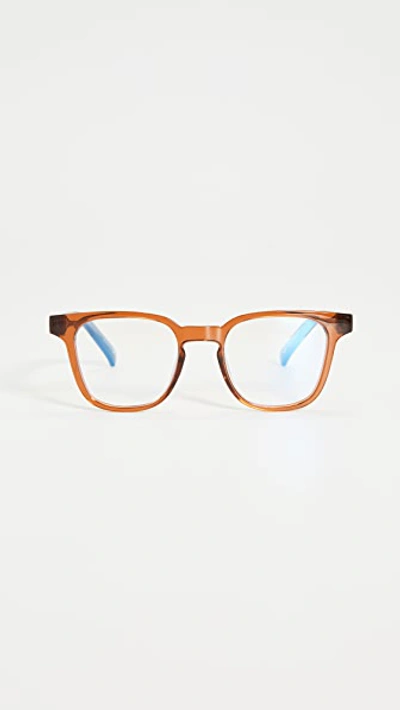 The Book Club Twelve Hungry Bens 49mm Blue Light Blocking Reading Glasses In Clay Spruce