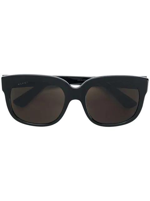 Gucci Square Sunglasses In Black | ModeSens