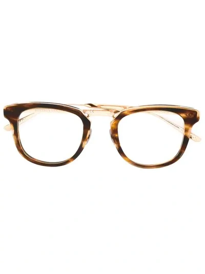 Bottega Veneta Square Frame Glasses In Brown