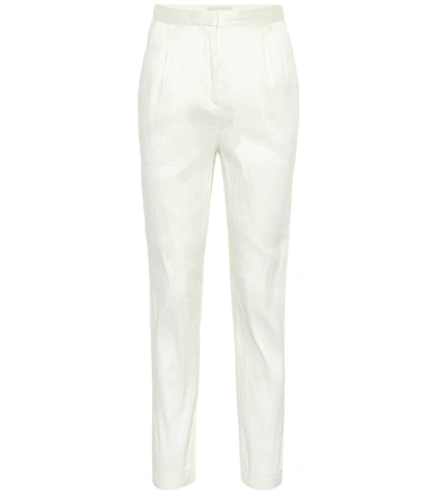 Mansur Gavriel Linen-blend Pants In White