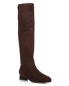 Stuart Weitzman Women's Eloise 30 Almond Toe Suede Boots In Hickory