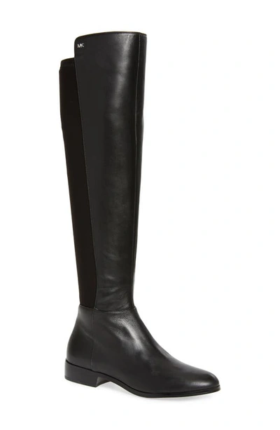 Michael Michael Kors Bromley Sensitive Stretch Napa Flat Riding Boots In Black Leather