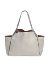 Stella Mccartney Small Falabella Reversible Tote In Light Grey