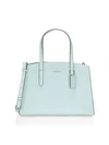 Coach Charlie Pebbled Leather Carryall Satchel In Sky