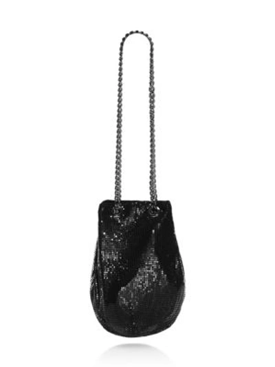 Whiting & Davis Women's Metal Mesh Bucket Bag In Black