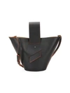 Carolina Santo Domingo Women's Amphora Leather Bucket Bag In Black Rust