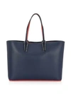 Christian Louboutin Cabata Leather Tote In Marine