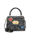 Dolce & Gabbana Graffiti Top Handle Bag In Mural Nero