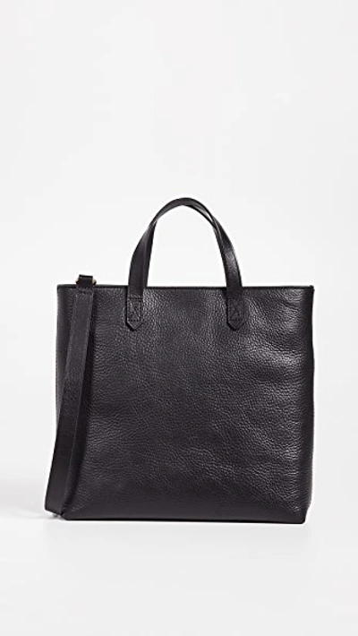 Madewell The Transport Leather Crossbody Bag - Black In True Black