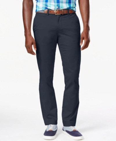 Tommy Hilfiger Men's Th Flex Stretch Slim-fit Chino Pants In Navy Blazer