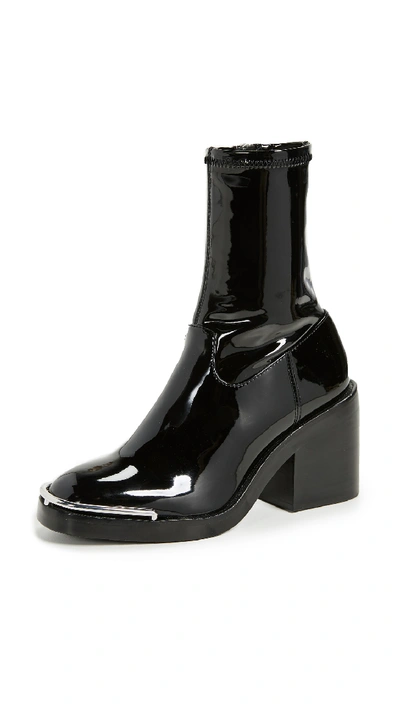 Alexander Wang Hailey Metal-trimmed Pvc Ankle Boots In Black