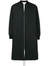 Liska Long Padded Fur Coat In Black