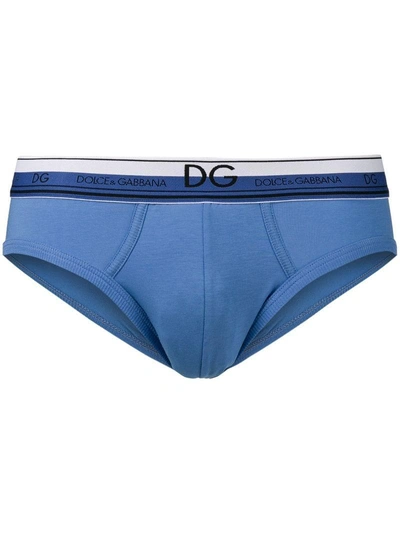 Dolce & Gabbana Underwear Logo Waistband Briefs - Blue