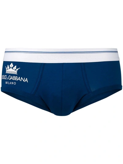 Dolce & Gabbana Underwear Side Logo Briefs - Blue