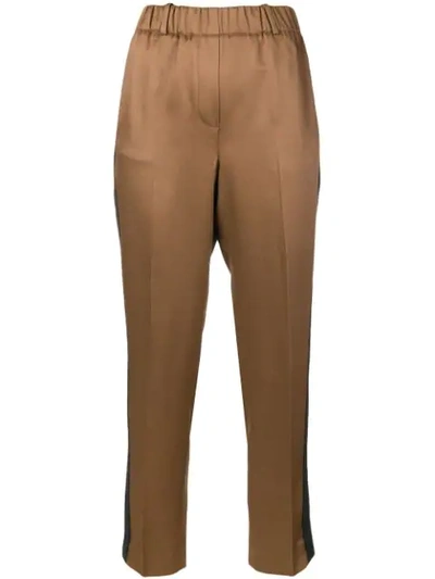 Incotex Tapered-hose Mit Streifen In Brown