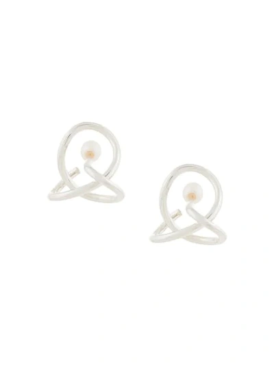 E.m. Orb Earrings In Metallic