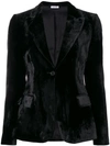 P.a.r.o.s.h Rocking Velvet Blazer In Black