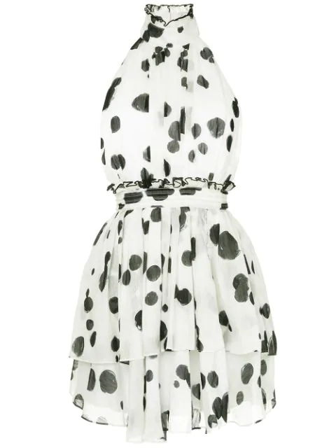 aje black and white dress