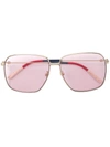 Gucci Eyewear Aviator Shaped Sunglasses - Metallic