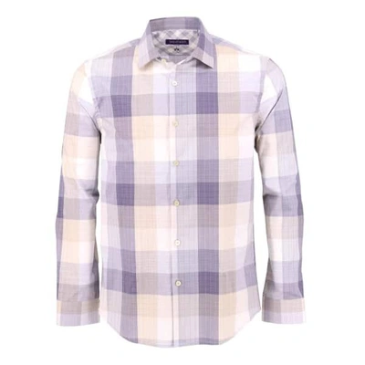 Lords Of Harlech Nigel Shirt In Block Natural Plaid