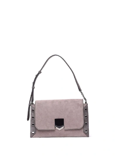 Jimmy Choo Lockett Shoulder Grey Black In Grigio