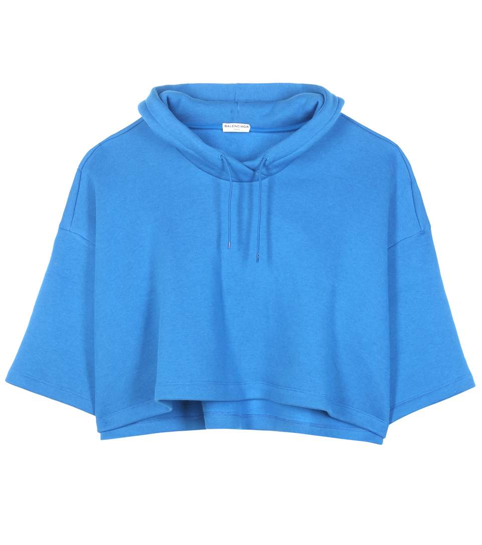 Balenciaga Wool Hoodie In Blue | ModeSens