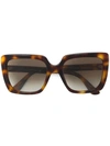 Gucci Square Shaped Sunglasses In Brown