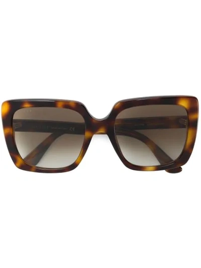 Gucci Square Shaped Sunglasses In Brown