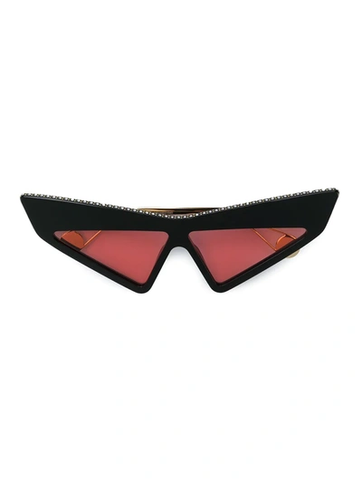 Gucci Studded Futuristic Sunglasses In Black