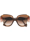 Chloé Oversized Cat Eye Frames In Brown
