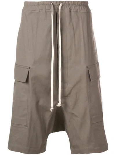 Rick Owens Drawstring Cargo Shorts - Grey
