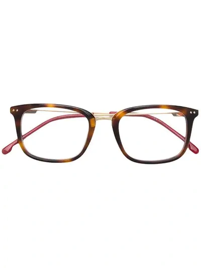 Carrera Tortoiseshell Square Frame Glasses In Brown