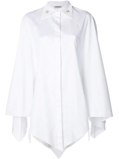 Nina Ricci Monogram Collar Trapeze Shirt - White